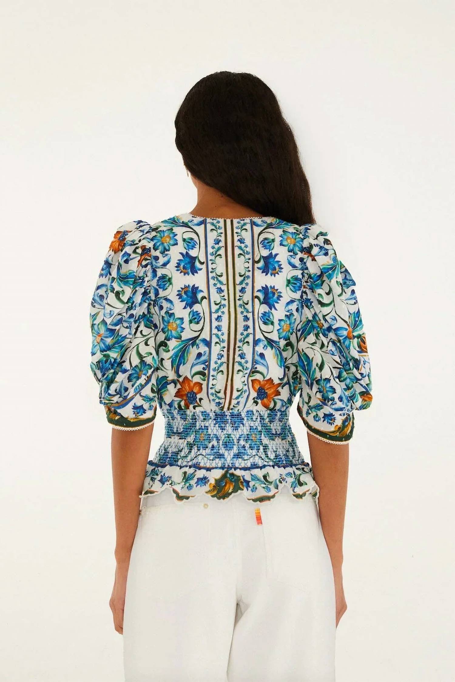 Farm Rio - Flora Tile Blouse