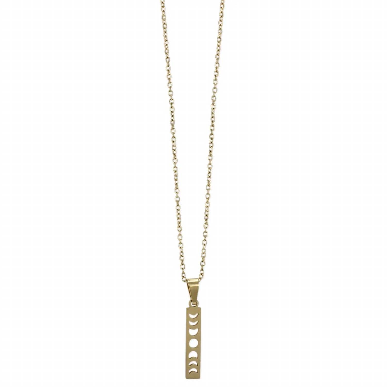 Zad - Women's Lunar Phases Bar Necklace