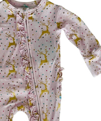 Posh Peanut - Baby Girls Ryleigh Reindeer One Piece Footie