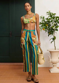 Alemais - Charlie Straight Leg Cropped Culotte Pant