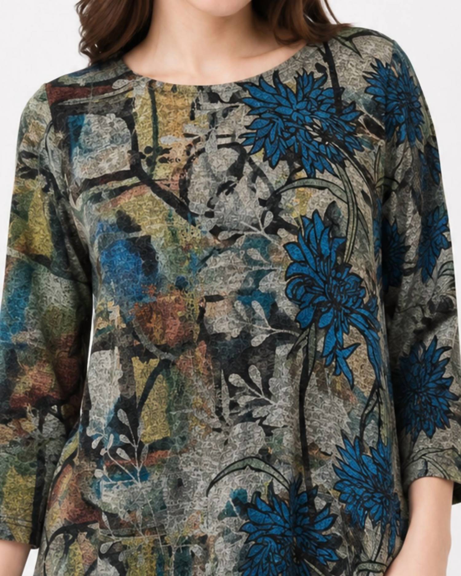 Inoah - Bluebell 3/4 Sleeve Top