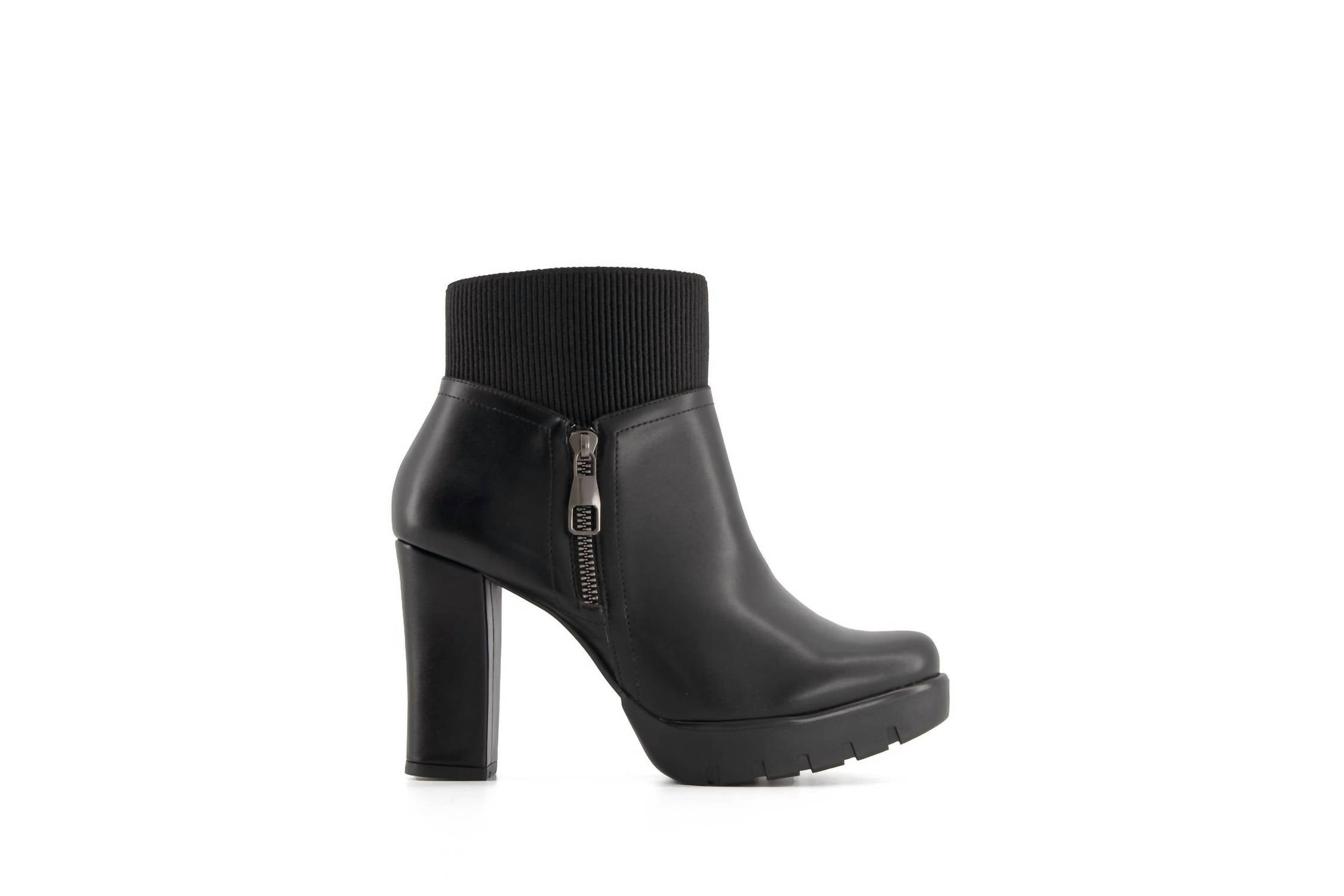 Andrea Women's Block Heel Boots in black - women's shoe