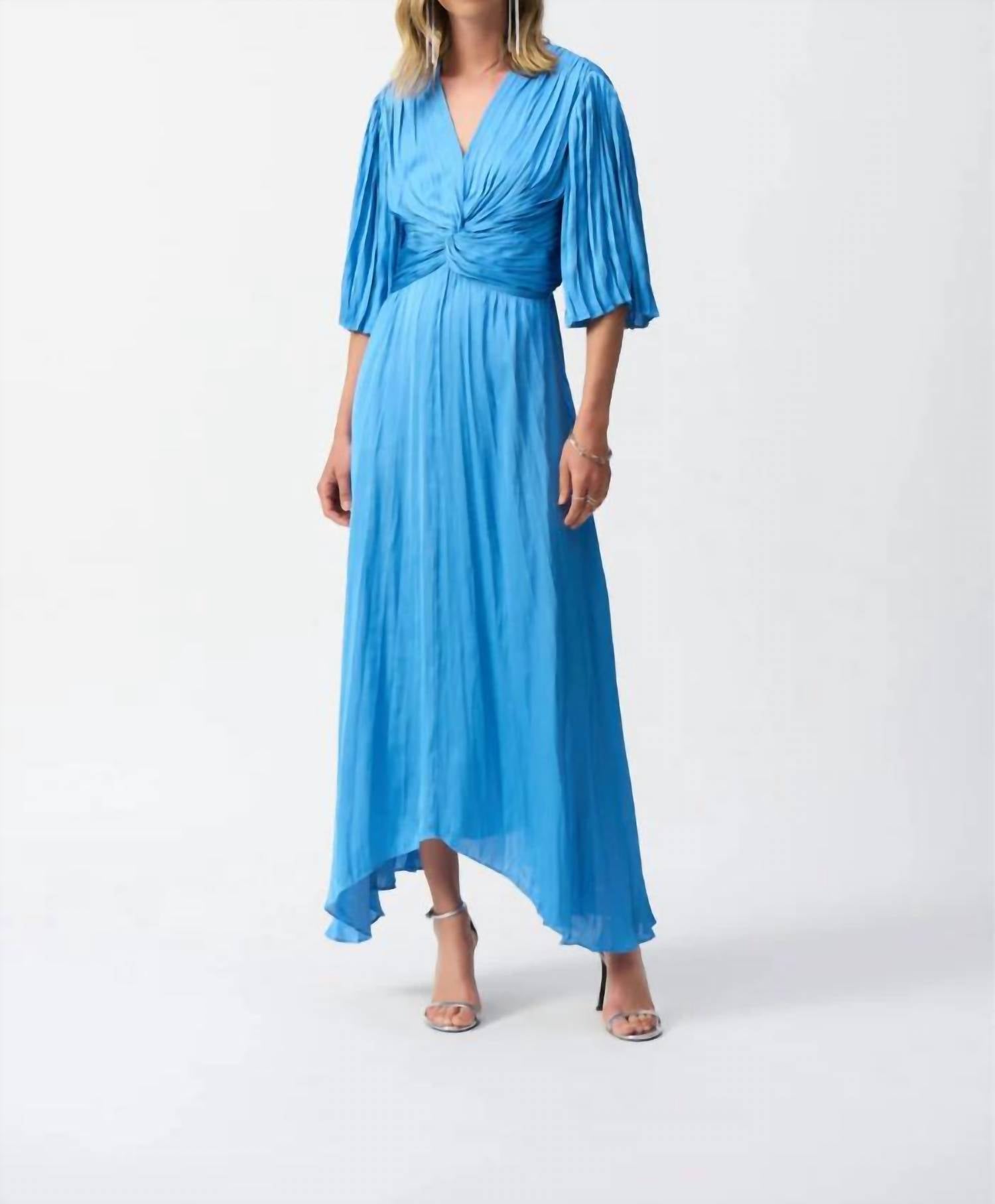 Joseph Ribkoff - Pleated Satin Midi Dress