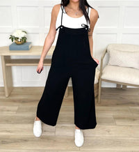 Final Touch - Lightweight Wide Leg Cropped Jumpsuit