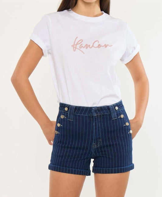 Kancan - High Rise Stripe Shorts
