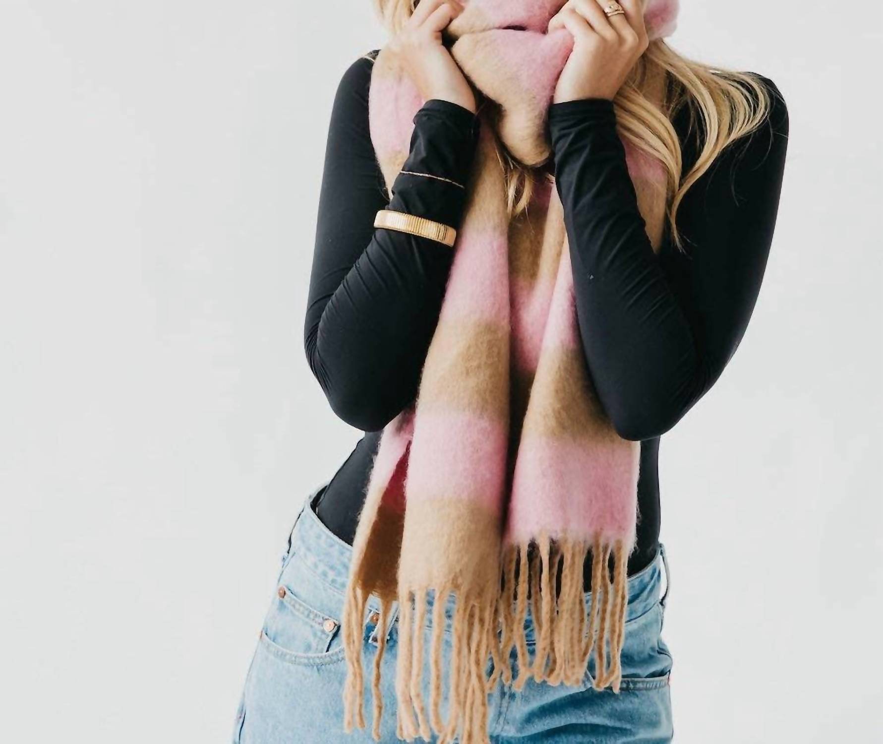 Pretty Simple - Stevie Striped Tassel Scarf