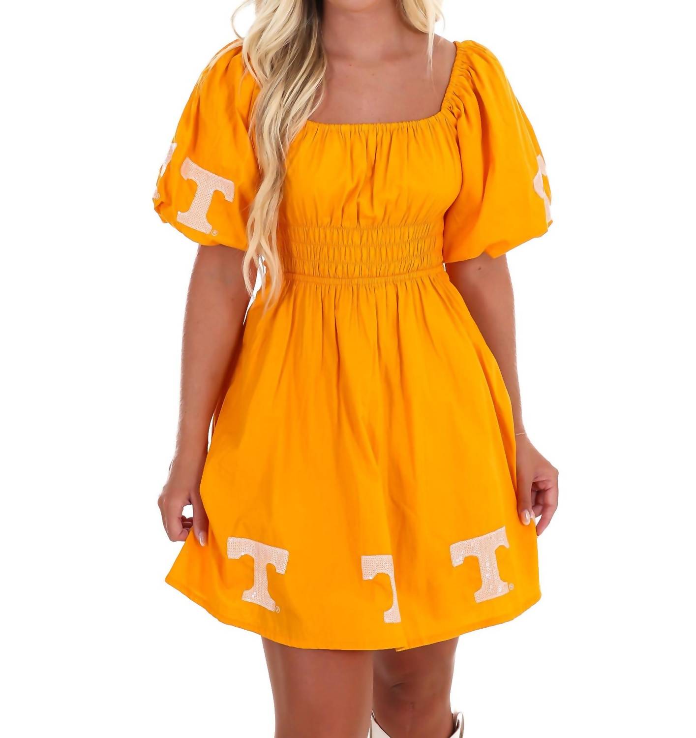 Stewart Simmons - University Of Tennessee Puff Sleeve Mini Dress