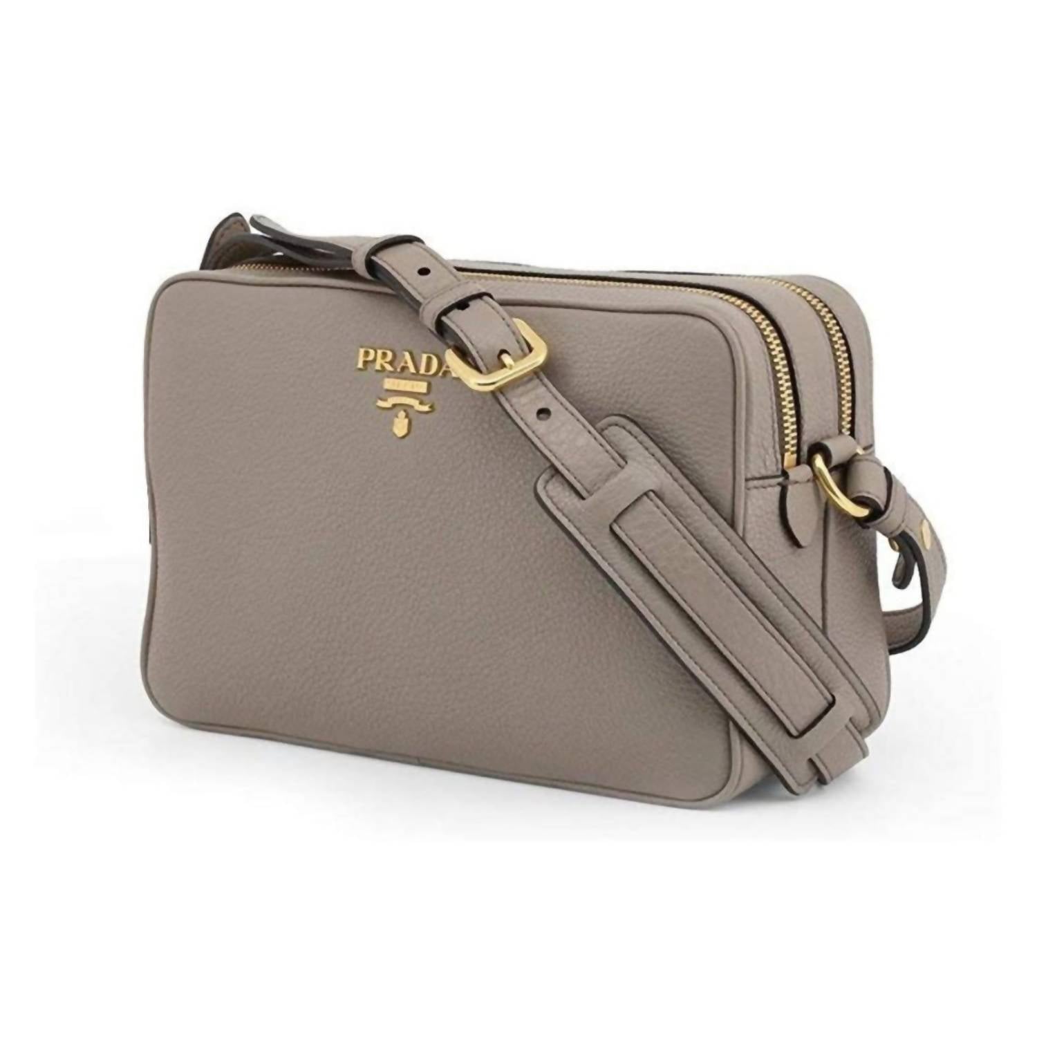 Prada - Women's Vitello Phenix Leather Double Zip Cross Body Bag