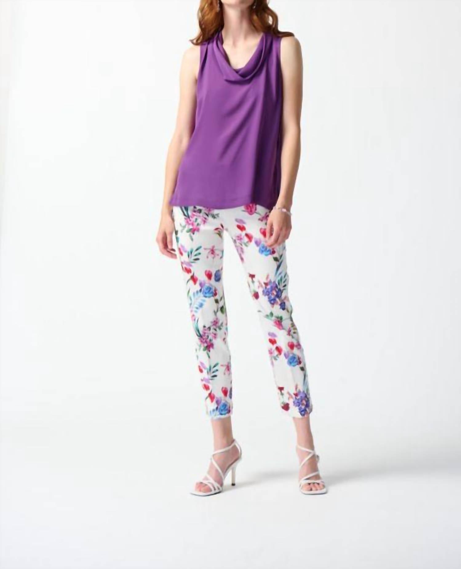 Joseph Ribkoff - Cowl Neck Closure Pullover Top