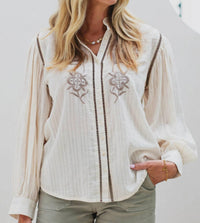 Exvoto - Harlow Embroidered Blouse