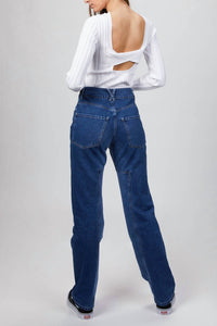 PANEL DENIM JEANS