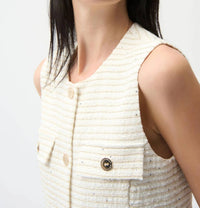 Joseph Ribkoff - Striped Fitted Bouclé Vest