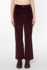 Velvet Heart Becker High Rise Flare Jeans in deep plum - women's jeans