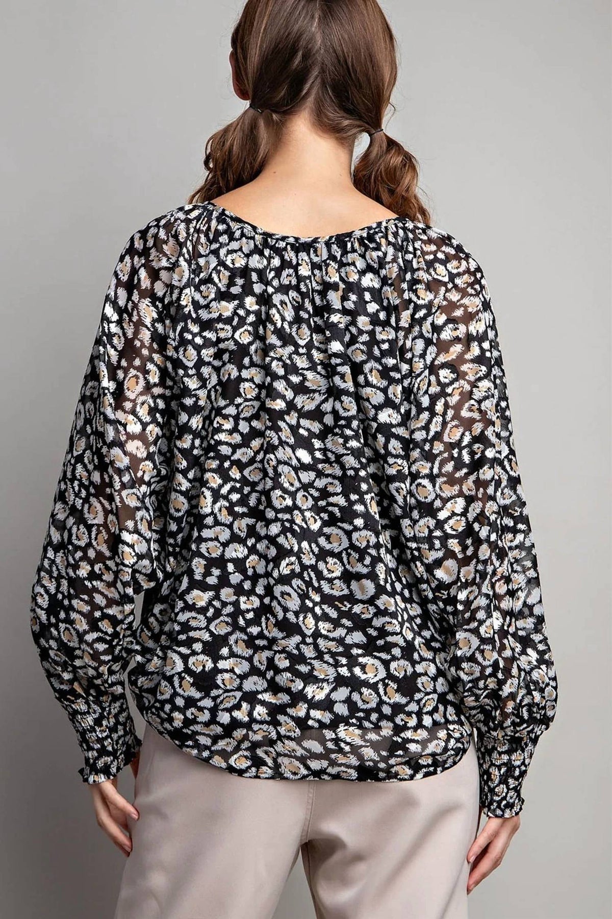 Ee:Some - Animal Print Blouse