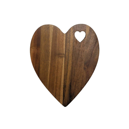 Creative Gifts International - Heart Shaped Acacia Wood Board