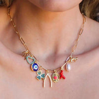 The Silver Wren - Women's Mixed Charm Necklace
