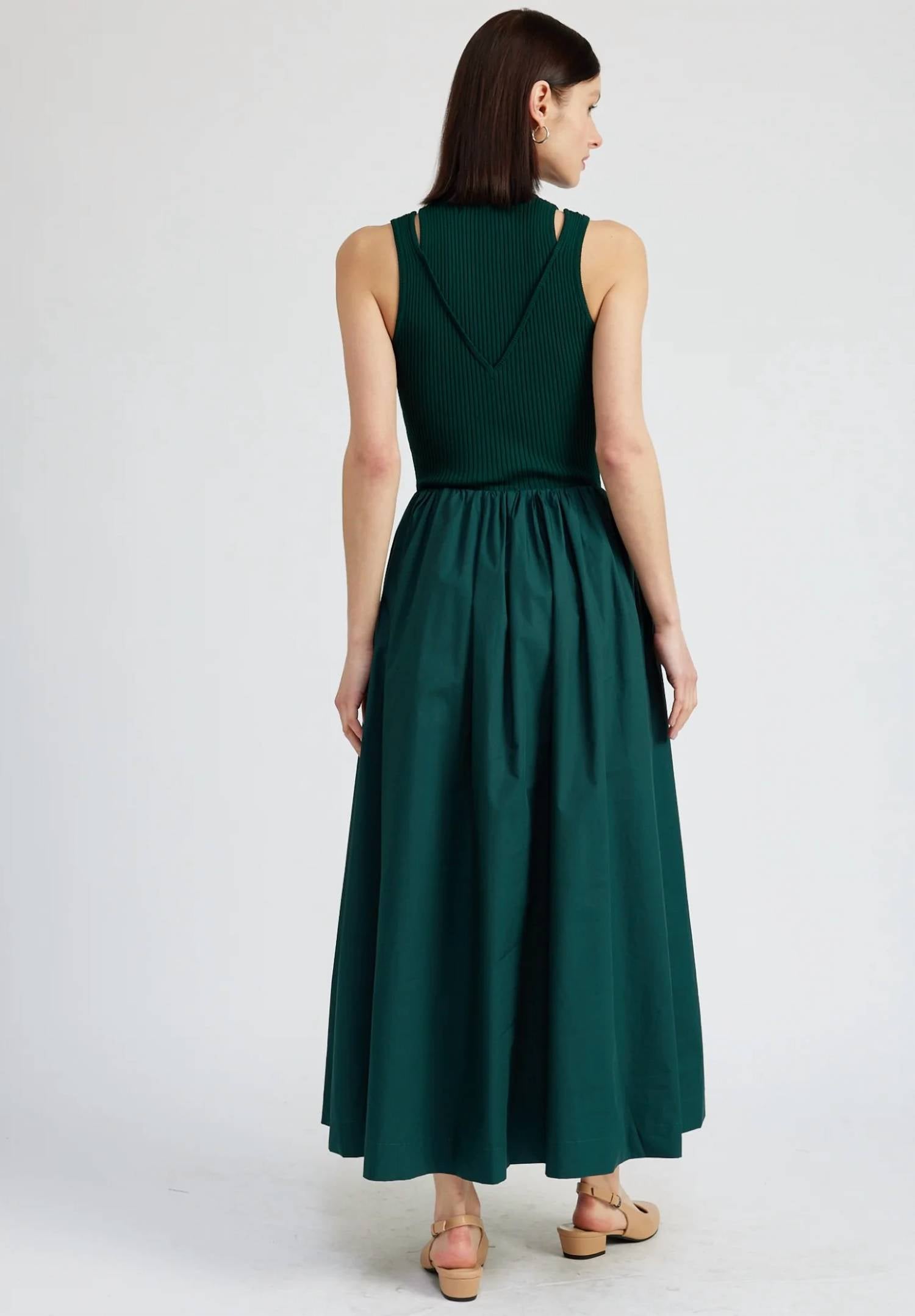 En Saison - Sigrid mixed media maxi dress