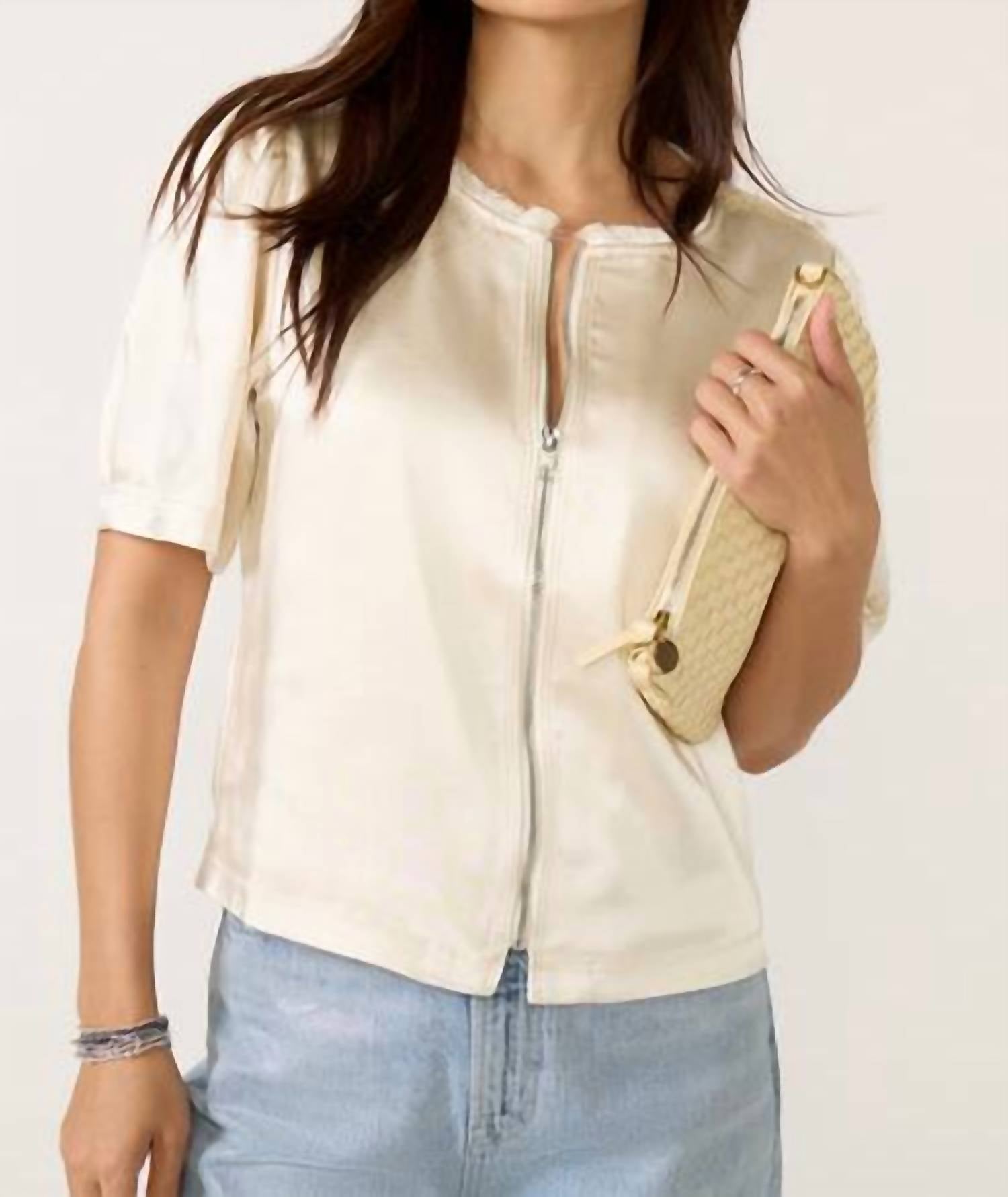 Melissa Nepton - Tilly Satin Zip Up Top