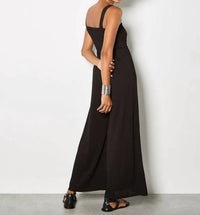 Apricot - Smoked Easy Jersey Slub Jumpsuit