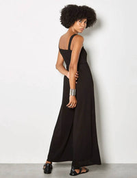 Apricot - Smoked Easy Jersey Slub Jumpsuit