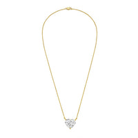 Diana M Jewels - Women's Lab Grown Diamond Solitaire Pendant Heart Necklace