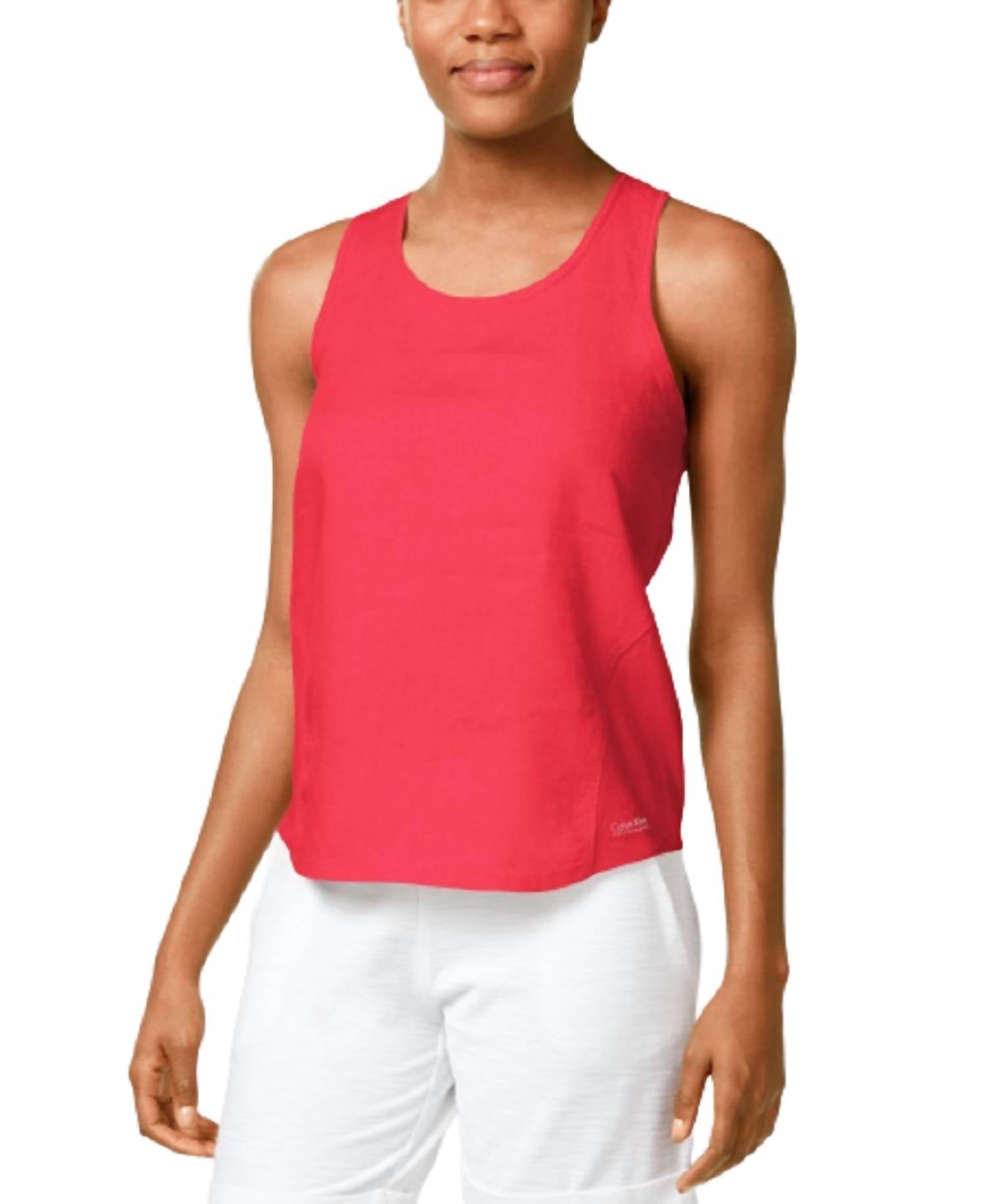 Calvin Klein - Performance Linen Twist Back Tank Top