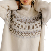 Sablyn - Scottie Slouchy Fair Isle Cashmere Mock Neck Sweater
