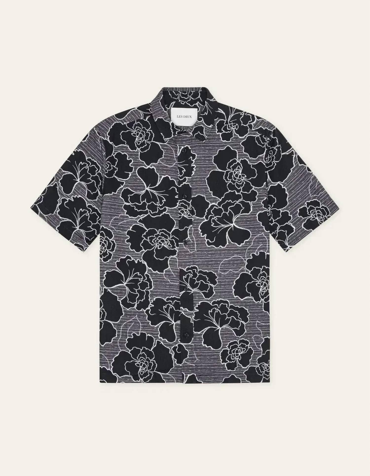 Les Deux - Charlie Poppy Aop Short Sleeve Shirt