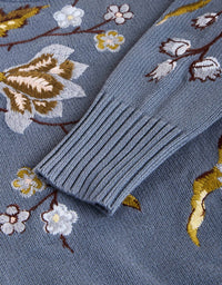spartina 449 Dorothea Crew Sweater in smoky blue - women's sweater - view 4