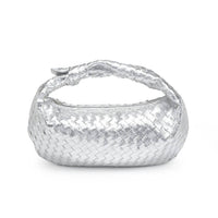 Urban Expressions Dollie Hobo Woven Bag in silver - women's bag