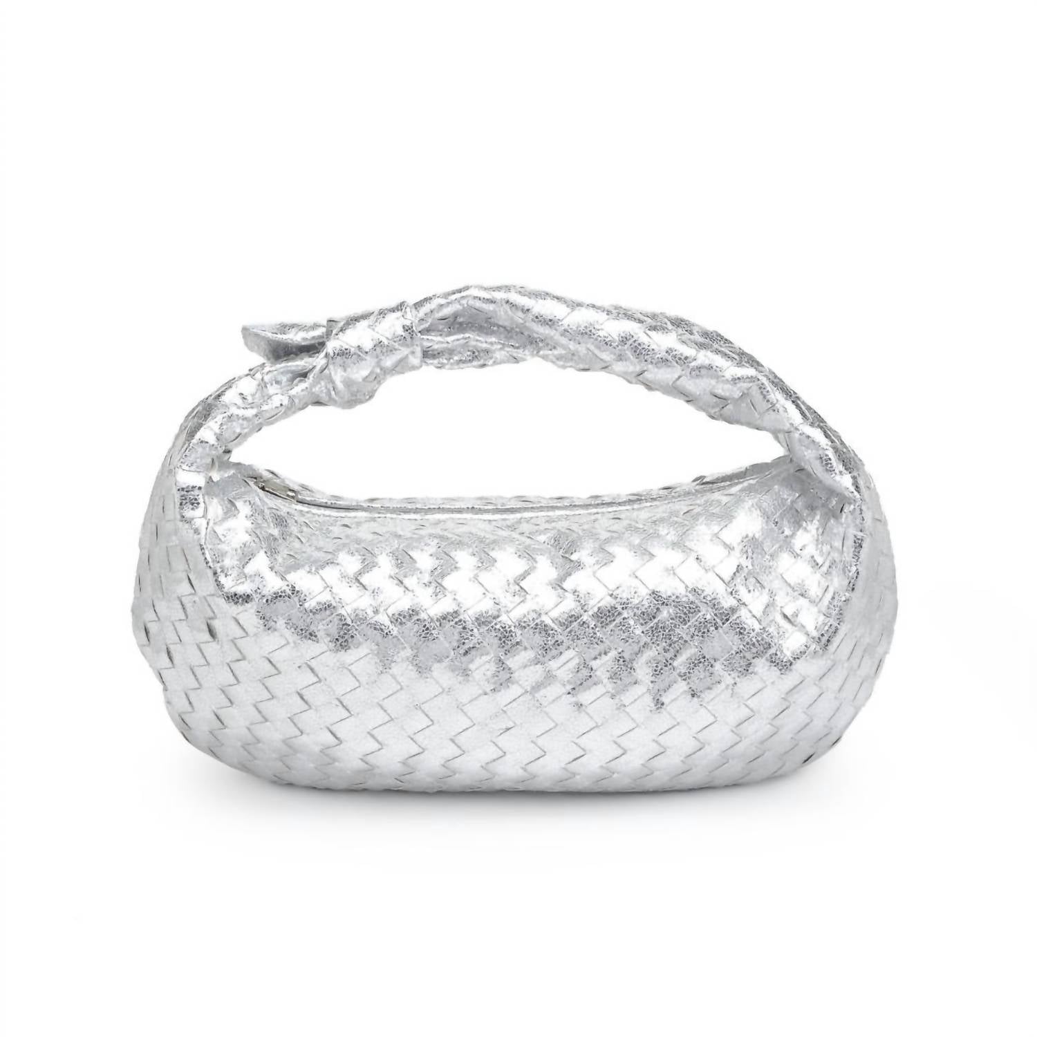 Urban Expressions Dollie Hobo Woven Bag in silver - women's bag