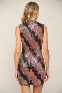 Fate - Sleeveless Sequin Mini Dress