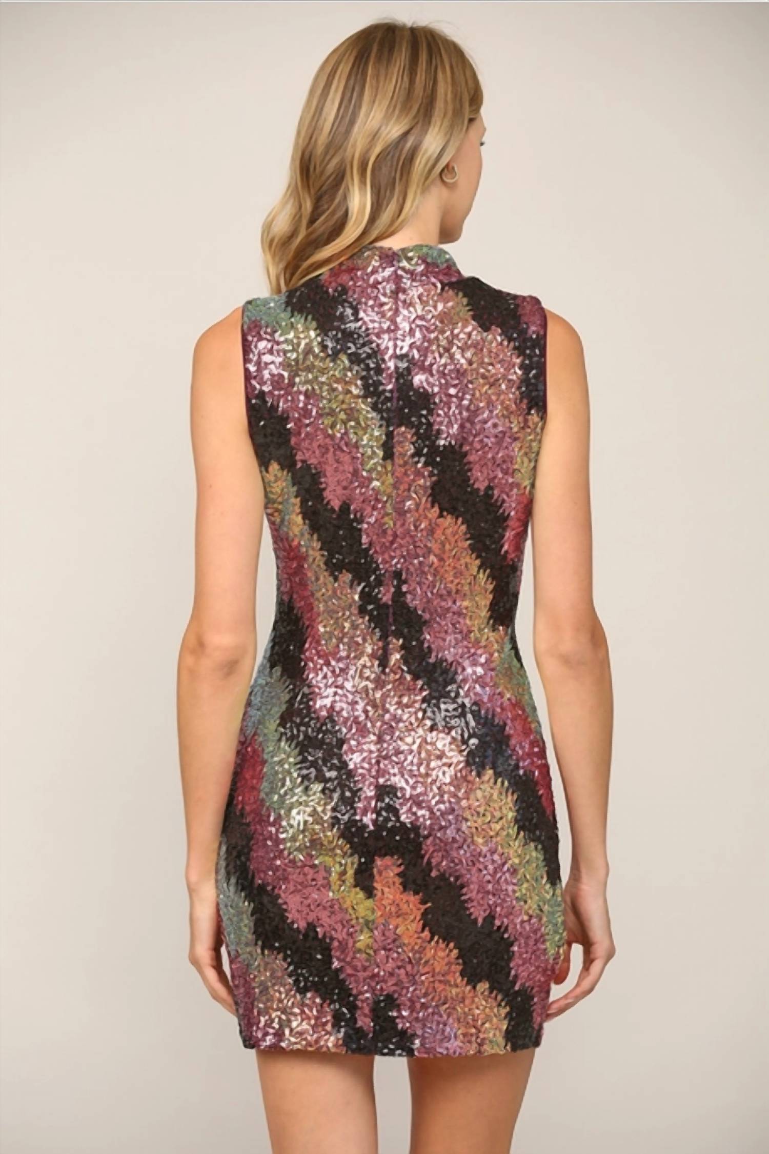 Fate - Sleeveless Sequin Mini Dress