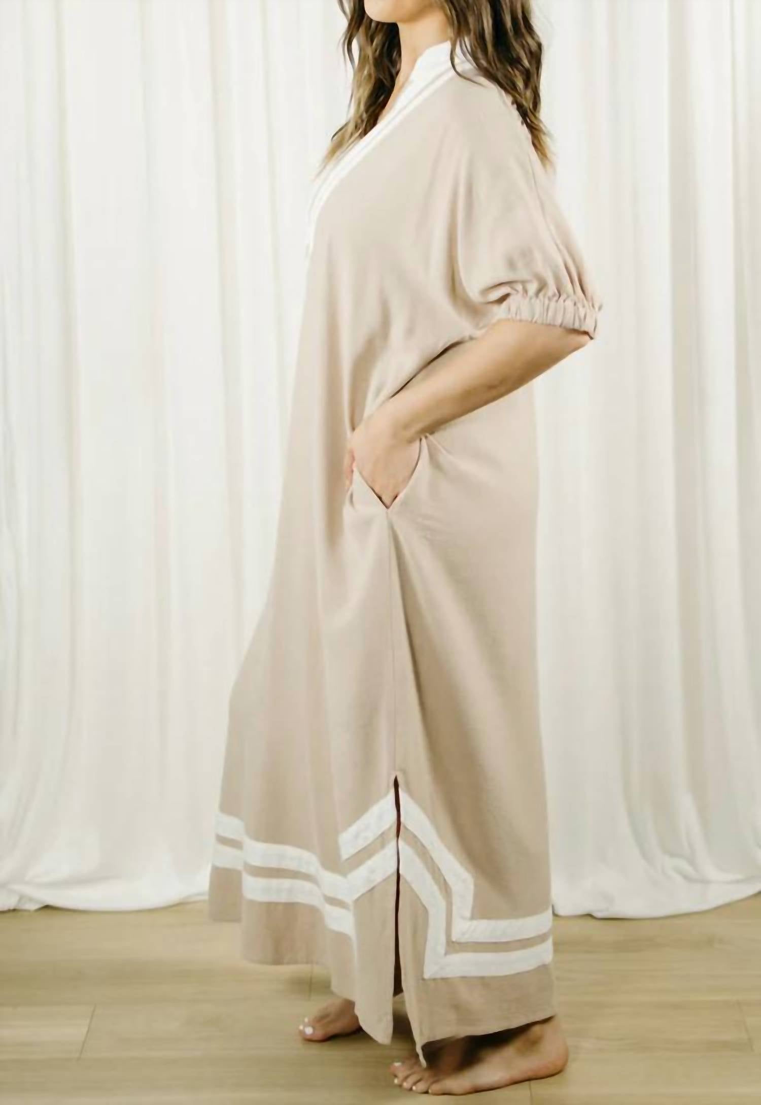 Entro - Bold Line Midi Dress
