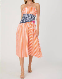 French Connection - Alexis Striped Midi Dress