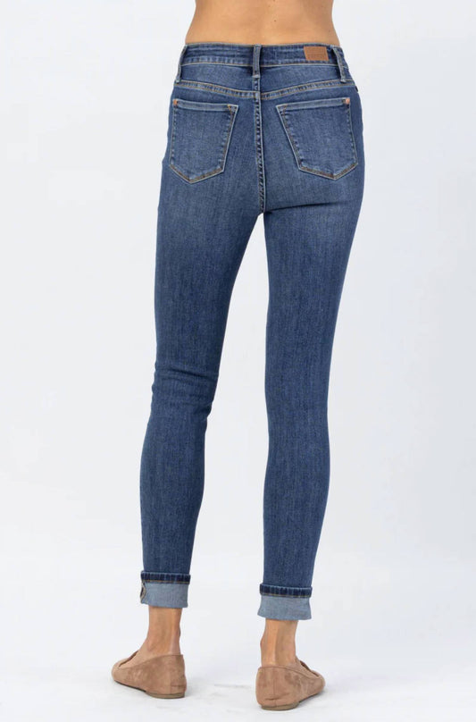 Judy Blue - Cuffed Tummy Control Skinny Jeans