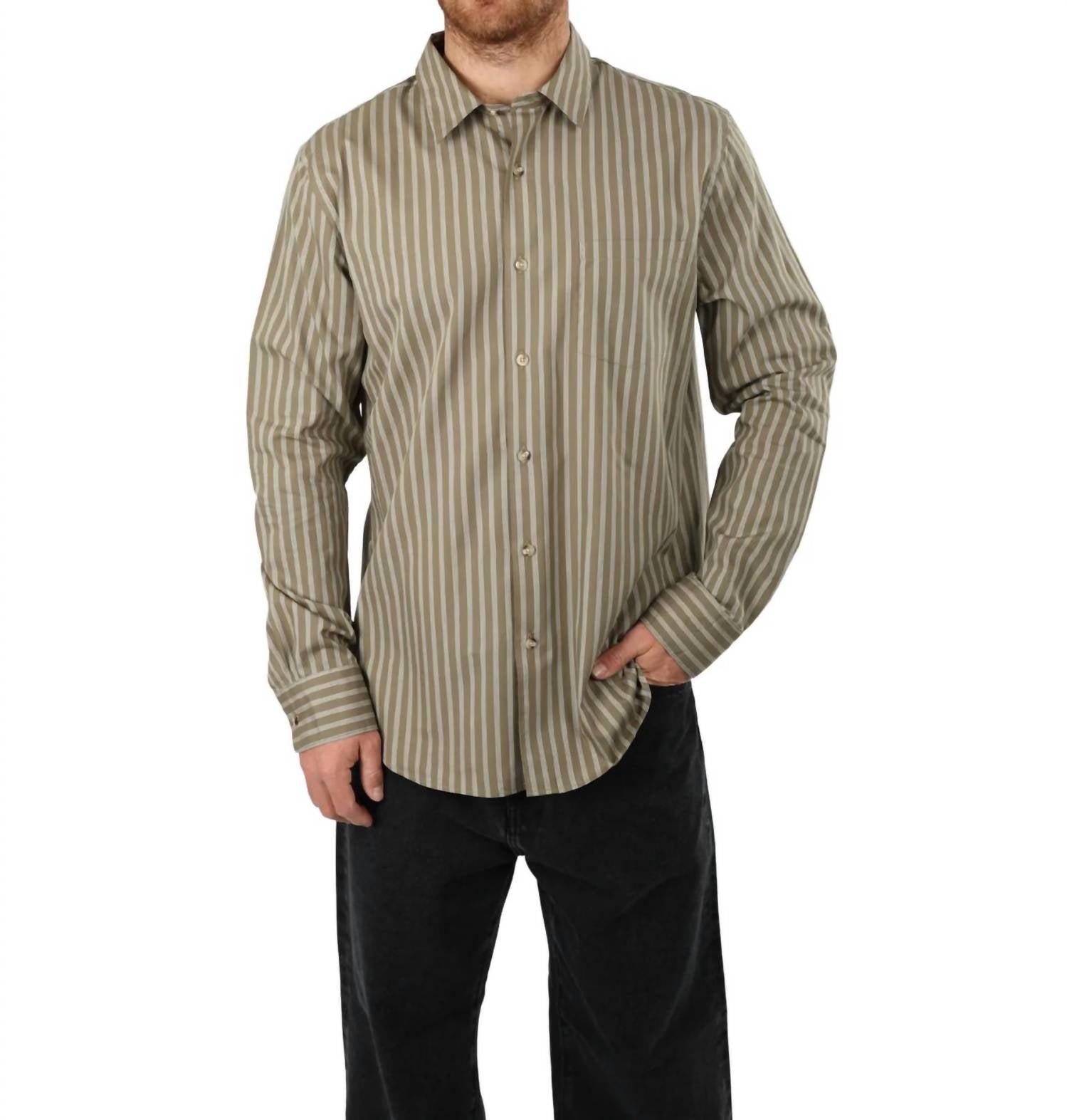 Vince - Tryon Stripe French Placket Shirt