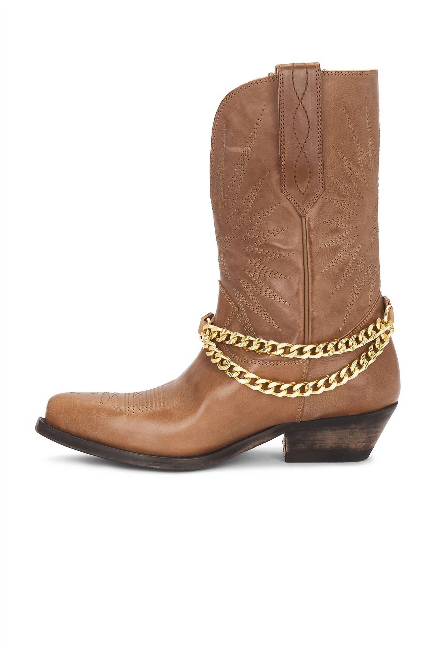 Golden Goose - Women's Wish Star Boots With Braided Belt And Chain