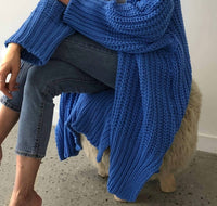 Rosa Clothing - Slouchy Open Front Chunky Cardigan