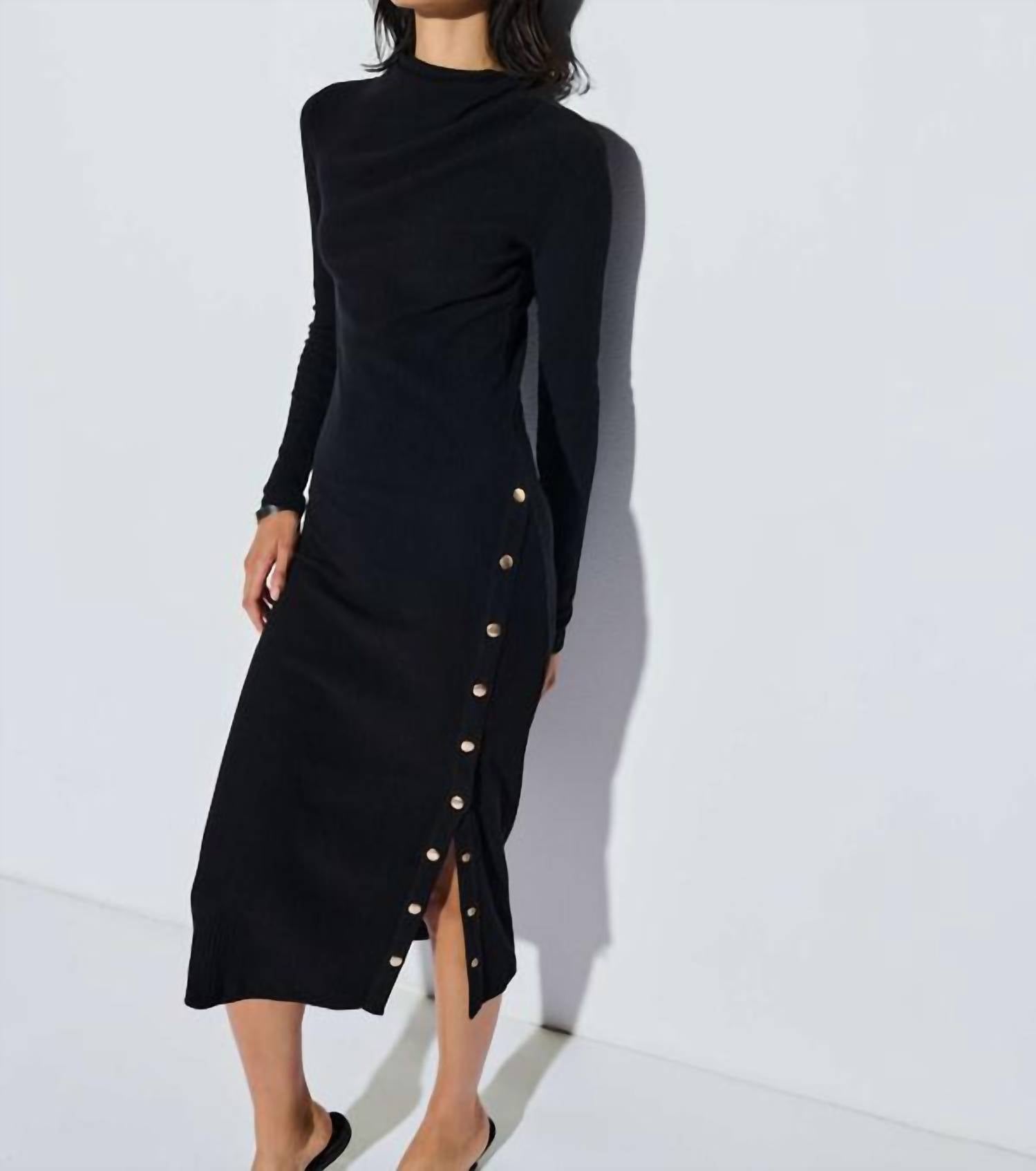 Nation Ltd - Leni Side Snap Midi Dress