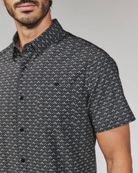 7Diamonds Marcelo Short Sleeve Shirt in black - men's shirt - view 5
