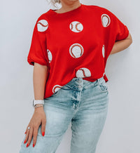 Fantastic Fawn - Stadium Nights Crew Neck Baseball Tee