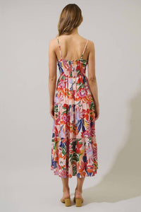 Sugarlips - Hatley Floral Tie Knot Midi Dress