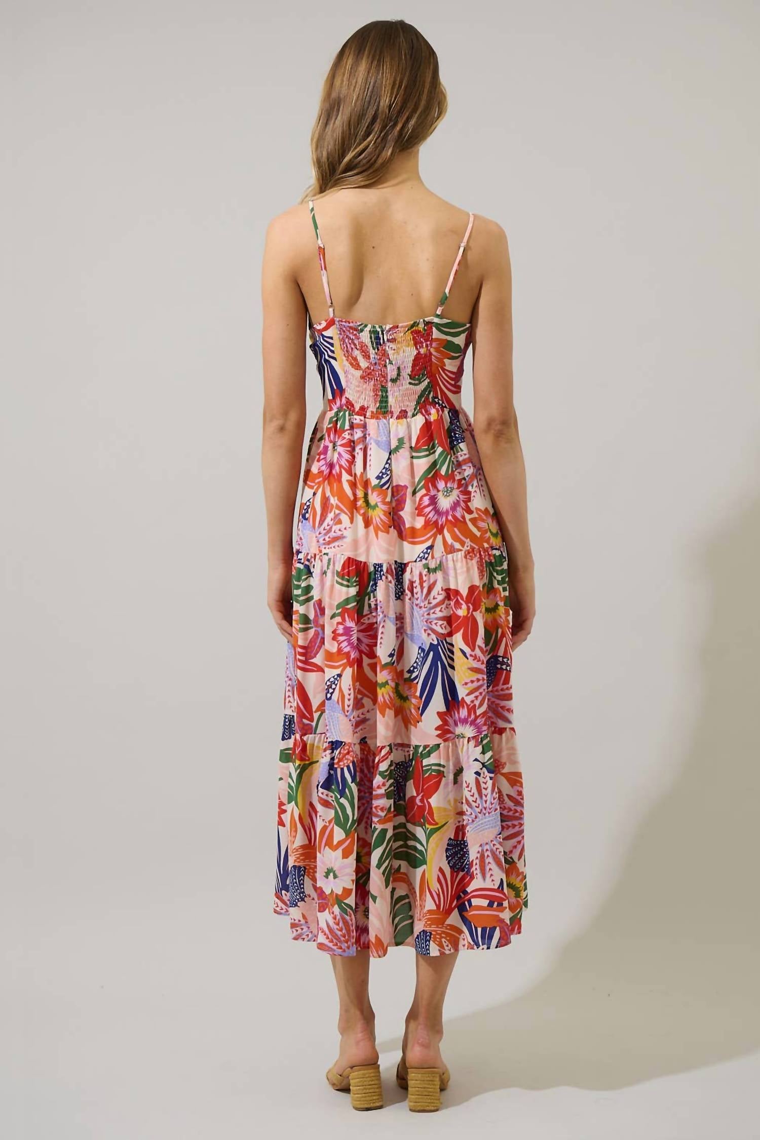 Sugarlips - Hatley Floral Tie Knot Midi Dress