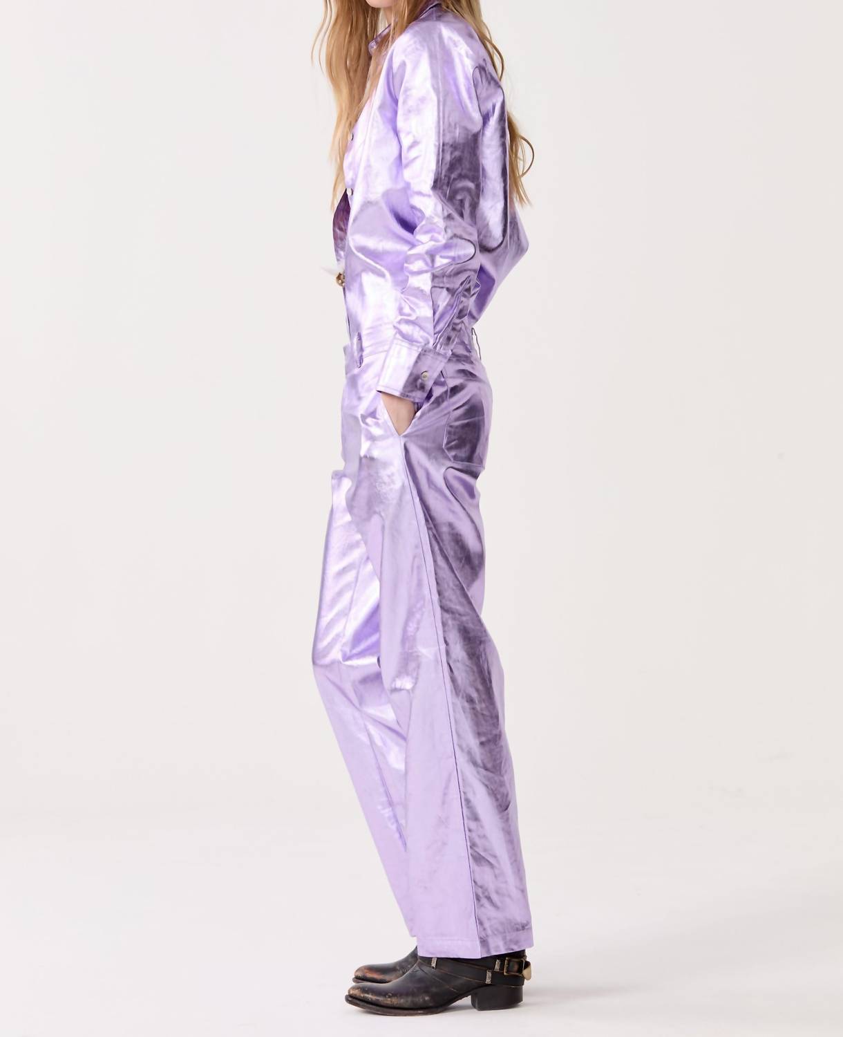 Lanhtropy - Astro Metallic Linen Pants