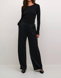 Kaffe - Kaellie Glitter Jersey Wide Leg Trousers