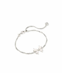 Kendra Scott Women's Blair Bow Small Chain Rhodium Bracelet in iridescent drusy - women's jewelry