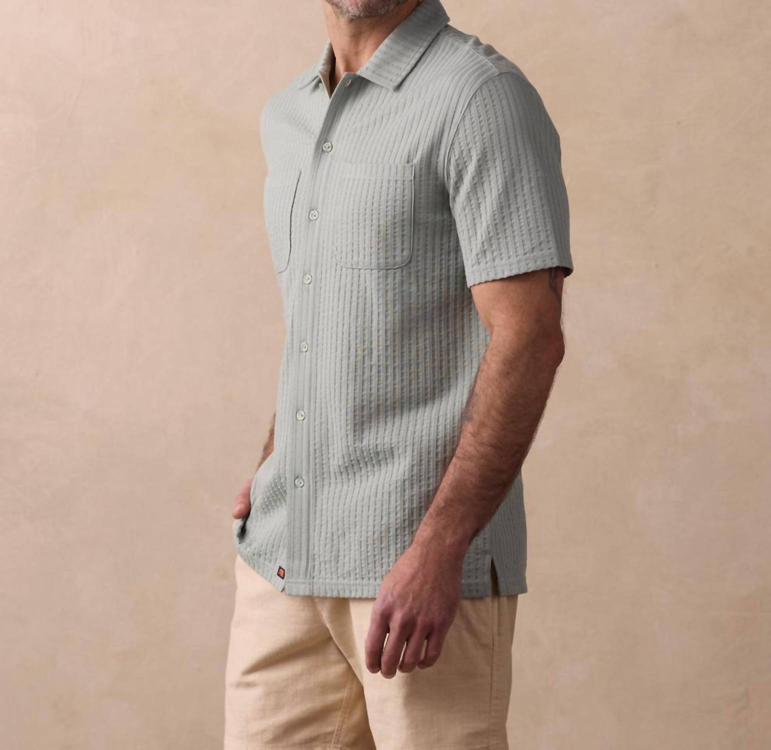The Normal Brand - Short Sleeve Knit Getaway Button Up Shirt