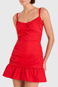 Amanda Uprichard Rielo Skort Romper in candy apple red - women's pants - view 4