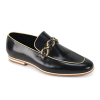 Giovanni Amato Men’s Tudor Leather Shoes in black - men's loafer